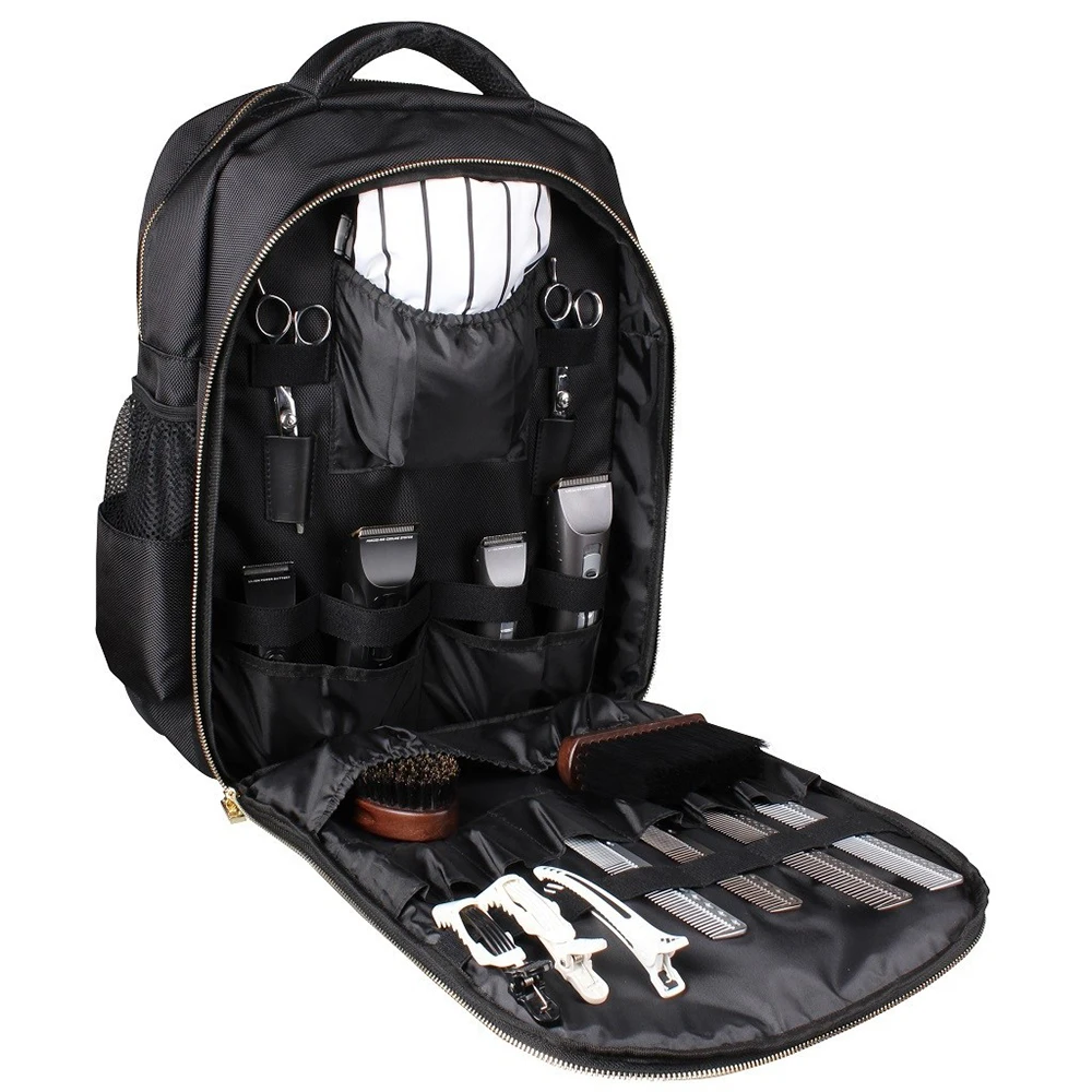 US $119.90 Hairdressing Tools Backpack Hair Clipper Scissors Comb Hair Dryer Supplies Multifunction Barber Storage Bag Hairdresser Backpack