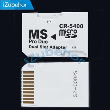 

100% Warranty Dual Micro SD TF to CR5400 Memory Stick MS Pro Duo Card Adapter; 100pcs/lot