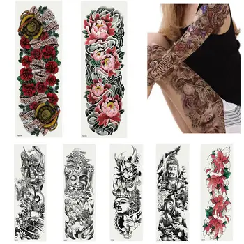 

Full Arm Temporary Fake Tattoo Men Women Body Art Decal Water Transfer Sticker