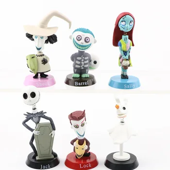 

6pcs/Set Nightmare Before Christmas Action Figure Toys Model Jack 8-9cm PVC Doll Action Figures Toys for Kids