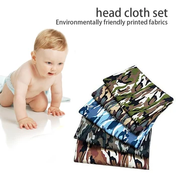 

5pcs Cotton Baby Bibs Clothes Camouflage Print DIY Table Sewing Toy for Dolls Clothes Lining Bag Baby Feeding Supplies