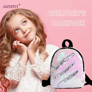 

Women Shining Sequins Leather Backpack Girl Small Travel Shoulder Schoolbag Cute Small Backpacks Leisure Student Schoolbag