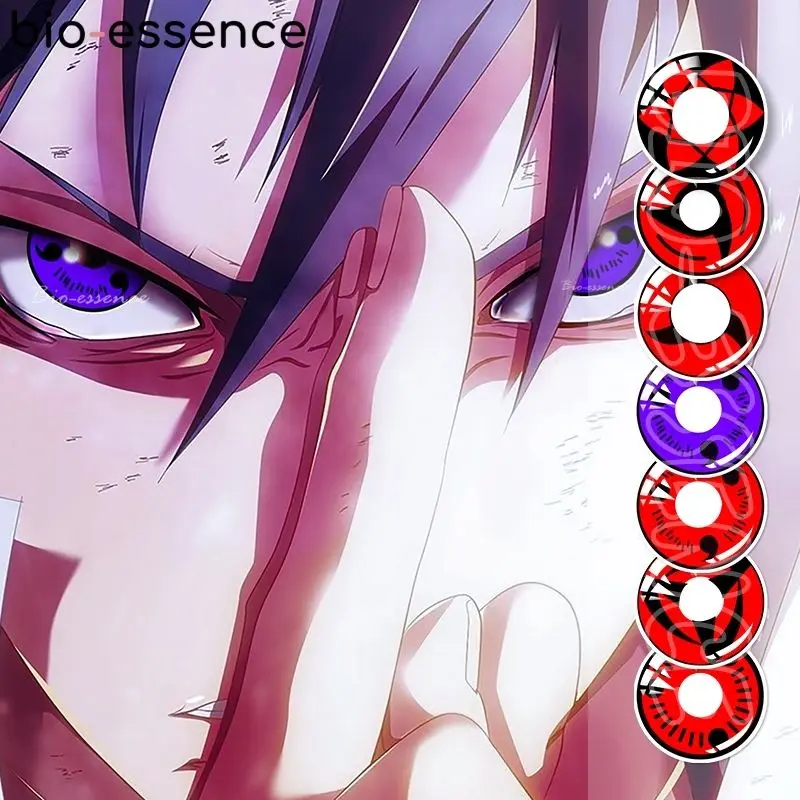 Bio-essence 2pcs/Pair Sharingan Contact Lenses for eyes Color Cosplay Anime Eyes Lens Uchiha Sasuke Hatake Kakashi | Красота и