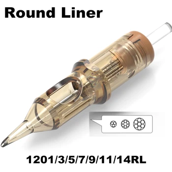 

Tattoo Needles Revolution Cartridge Round Liner #12 (0.35mm needle) RC1203RL RC1205RL RC1207RL RC1209RL RC1214RL 20 pcs 4.9
