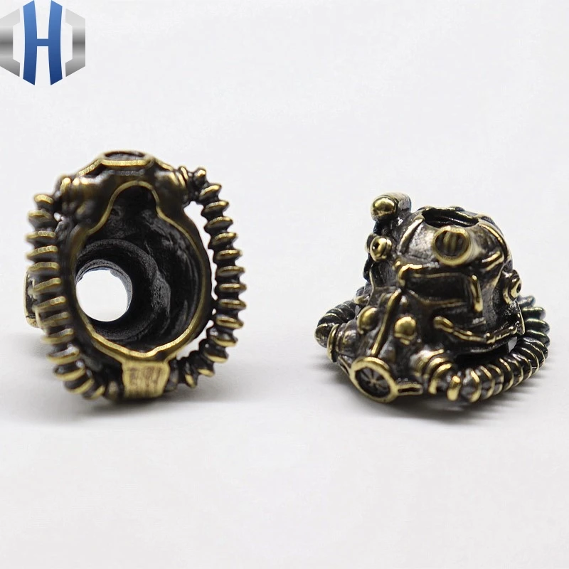 

Brass Radiation Engineer Knife Pendant Pure Copper DIY Hand Knitting Accessories Keychain Separated Beads Paracord Beads EDC