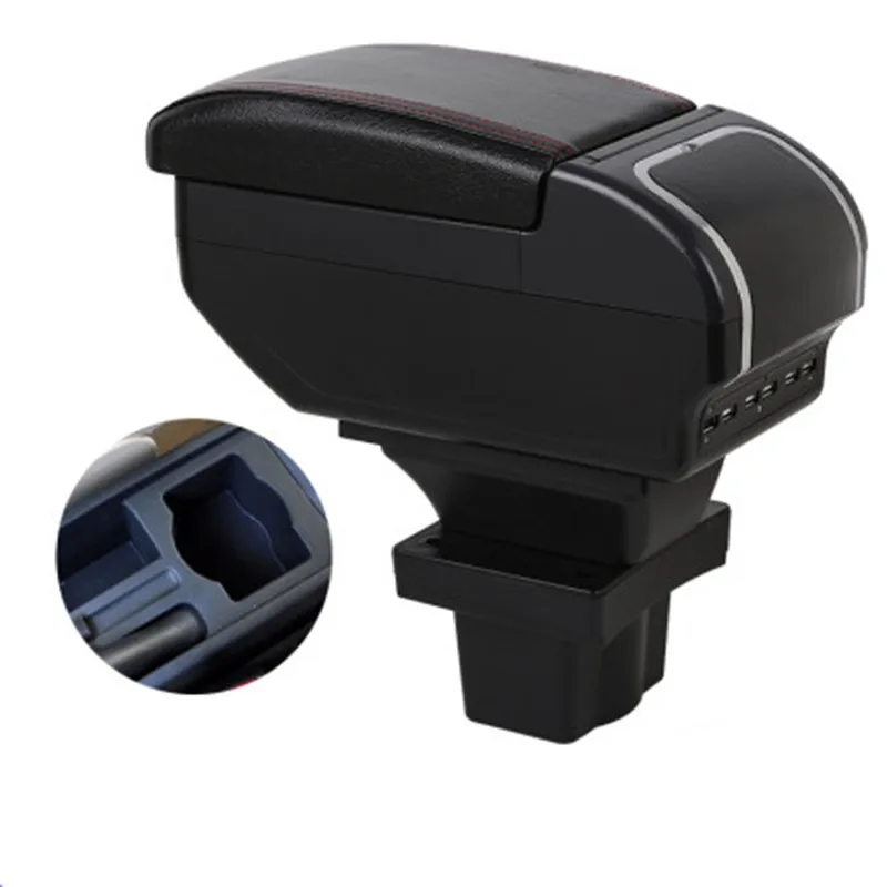 Dual layer+Large Space Armrest box For Skoda Yeti Octavia A5 MK2 2005-2012 Central Store Content with ashtray USB Charging C | Автомобили