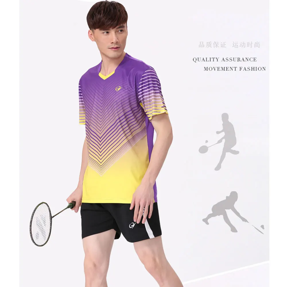 Adsmoney мужской/женский костюм для бадминтона, с короткими рукавами, быстросохнущая, рубашка с короткими рукавами, теннисный спорт, спортивная одежда, футболка