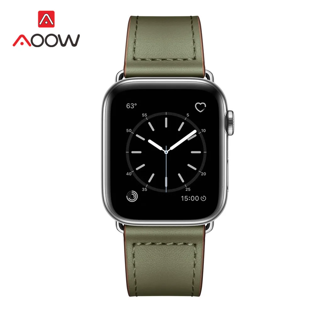Ремешок из натуральной кожи для Apple Watch 4, 40 мм, 44 мм, 38 мм, 42 мм, высокое качество, для мужчин и женщин, ремешок для часов, браслет для iWatch 1, 2, 3