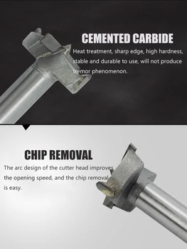 

Woodworking Hole Opener Hand Drill Wood Board Reaming Drill Bit Hinge Alloy Plastic Gypsum Board Wood Hole Remover Set