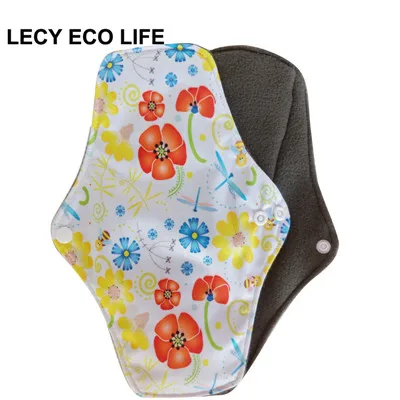 m38 LECY ECO LIFE бамбуковый уголь флисовые внутренние тканевые менструальные прокладки для постоянного потока, женские многоразовые подушечки для салфеток Рождественский подарок - Цвет: m38
