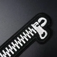 Shop Online for Cute Embroidered Patch Iron on Sewing Applique Zipper (Size: 3.0X11cm) - Perfect for Fabric Clothes, Shoes, and Bag Decoration - Image 5