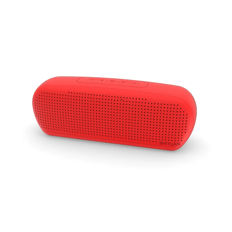 Матовый материал Bluetooth динамик водонепроницаемый портативный открытый беспроводной сабвуфер мини Музыкальная Коробка Поддержка TF карта FM радио AUX - Цвет: Красный