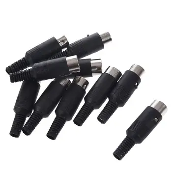 

DIN Plug Socket Connector - Male 5 Pins 10 pcs
