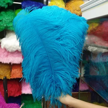 

10 pcs High Quantity Sky Blue 24-26inches/60-65cm "thick Stem" Male Ostrich Feathers For DIY Jewelry Craft Making Decoration