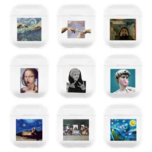 Забавный абстракционный узор для Airpods Pro чехол Роскошный прозрачный Bluetooth наушники защитный чехол для air pods 3 жесткий чехол