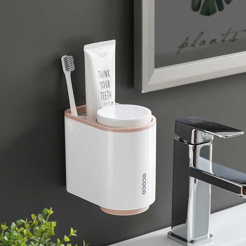 

fixture rack hole-free toothbrush mouth toothbrush wall-mounted toothbrush cup bathroom fittings Suite bathroom accessoriesset