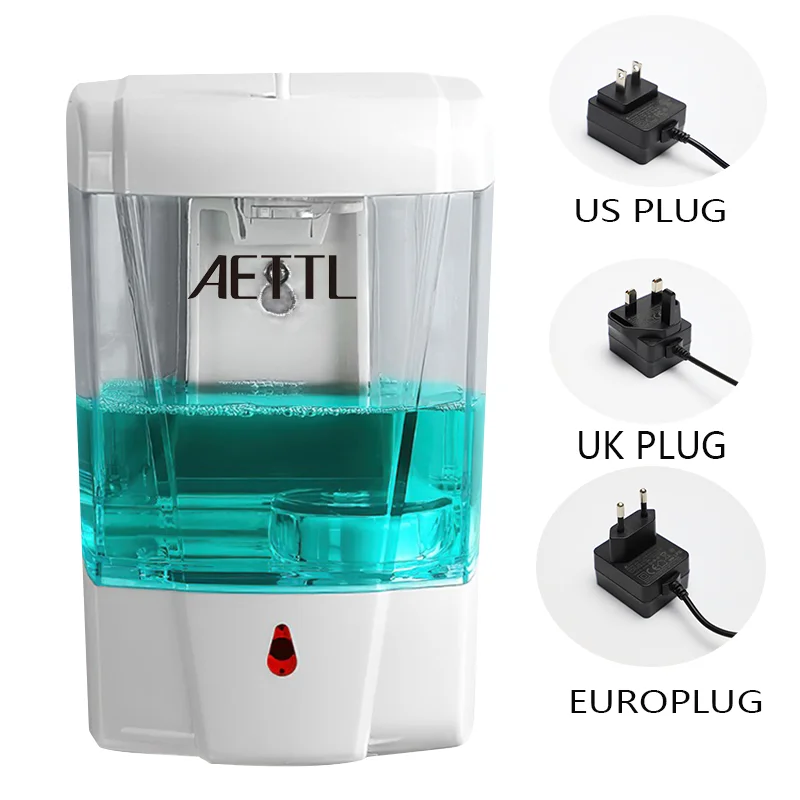 Wall-Mounted Automatic Induction Soap Dispenser, Foam Dispenser, Kitchen and Bathroom, 600ml
