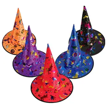 

New Halloween Costume Halloween Party Accessories Hat Props Wider Reliable Adult Woman Black Witch Hat