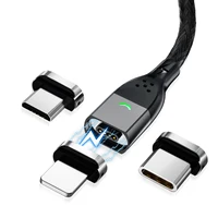 FONKEN-Cable magnético tipo C, magnético Micro USB Cable de carga, cargador magnético para Xiaomi, Samsung, Iphone, Cables de teléfono móvil