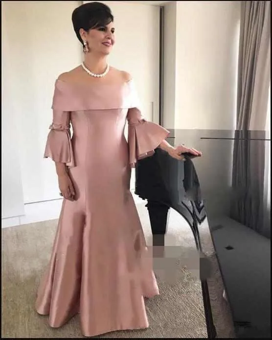 Robe de soiree, сексуальные платья для матери невесты,, с открытыми плечами, с длинным рукавом, дешевые, плюс, Русалка, вечерние платья