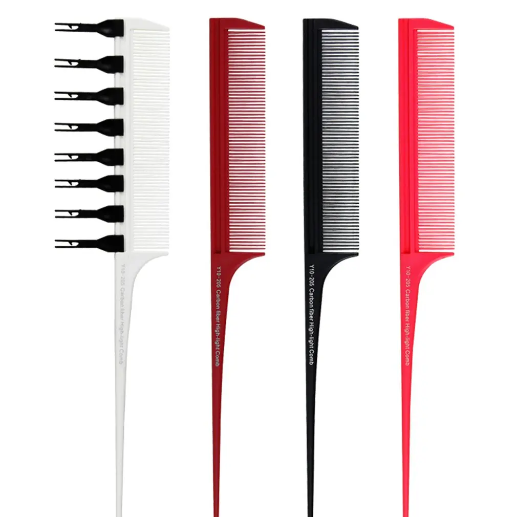 Y10-205 Multipurpose Teeth Hairstyling Dye Comb Hair Coloring Streaking Dyeing Pigment Coating Barber Styling Brush