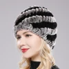 2025 Outdoor Winter Good Elastic Real Fur Hat Women Knitted Natural Rex Rabbit Fur Skullies Cap Warm Soft Real Fur Beanies Hats 5