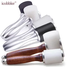 Ручка нейлоновая молоток Кожа ремесло Резьба DIY коровья молоток установка инструменты круглый роликовый молоток дерево/металл алюминий Т-образный 380 г