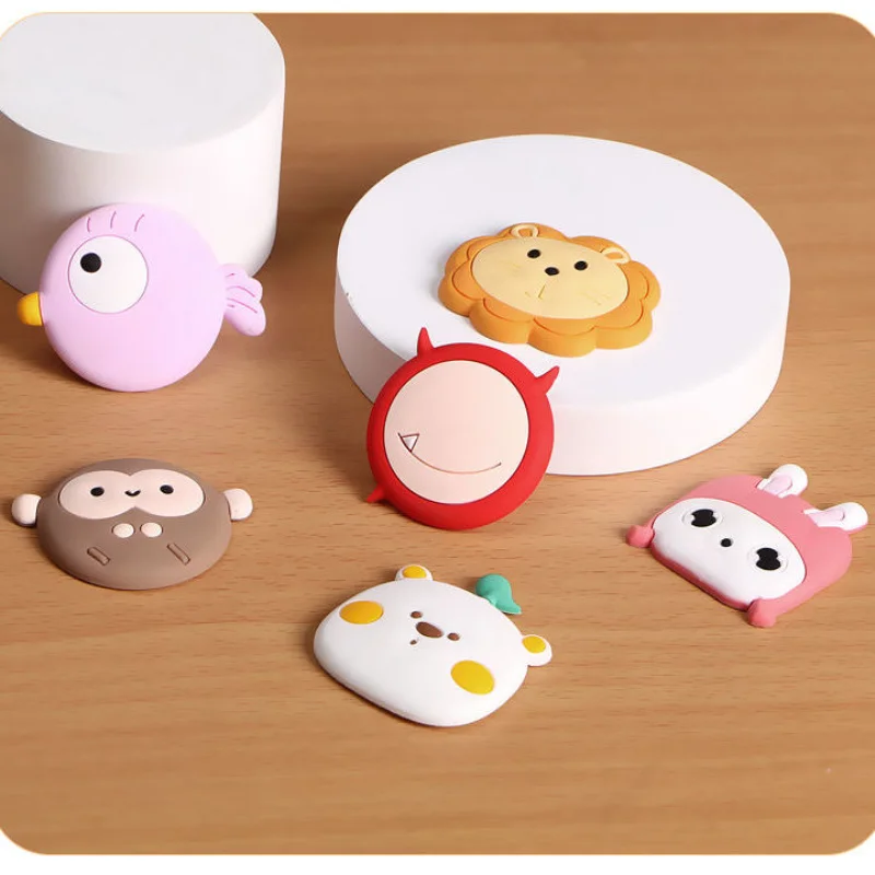 Cartoon Knob Anti-collision Pad Wall Sticker Door Refrigerator Household Mute Thickened Silicone Protective | Дом и сад