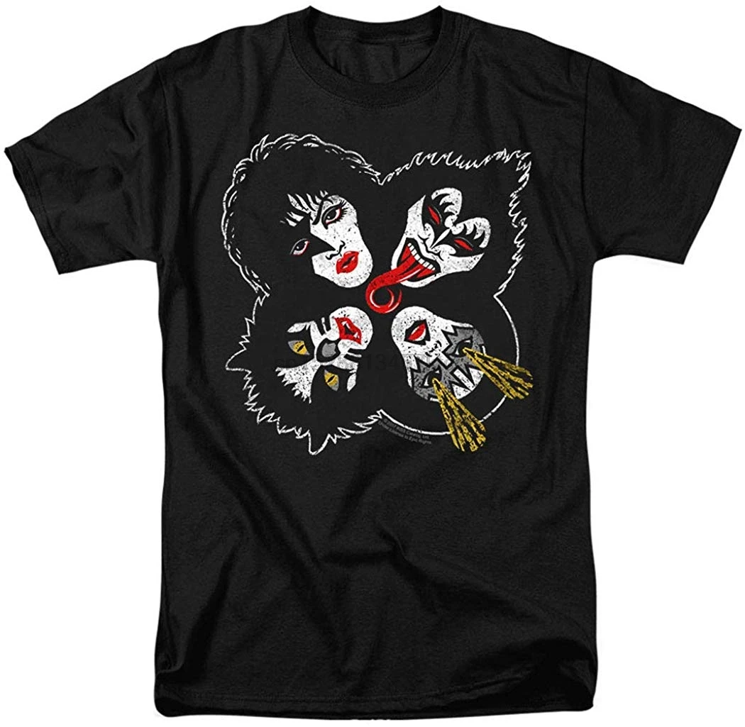 Футболка KISS Rock Roll Over Gene simмонс рок-группы для мужчин и женщин классические