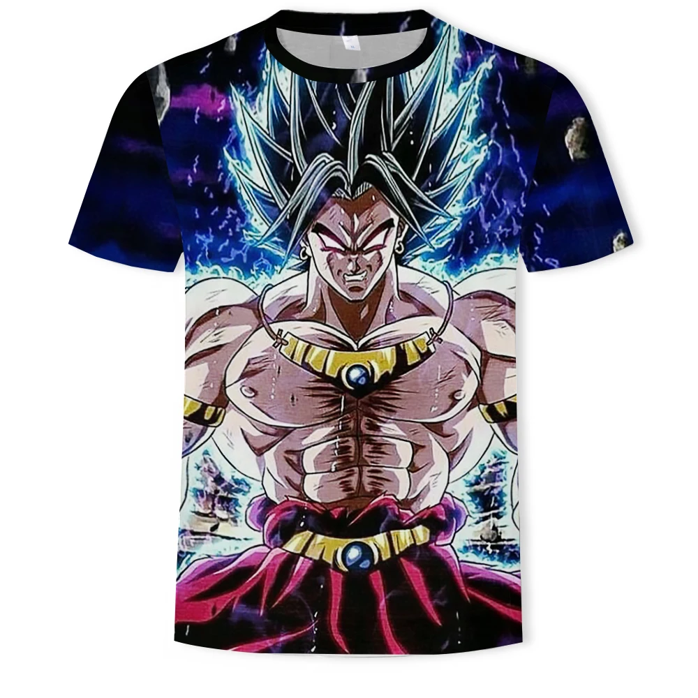 Супер сайян 3D футболка аниме Dragon Ball Z Goku летние модные футболки для