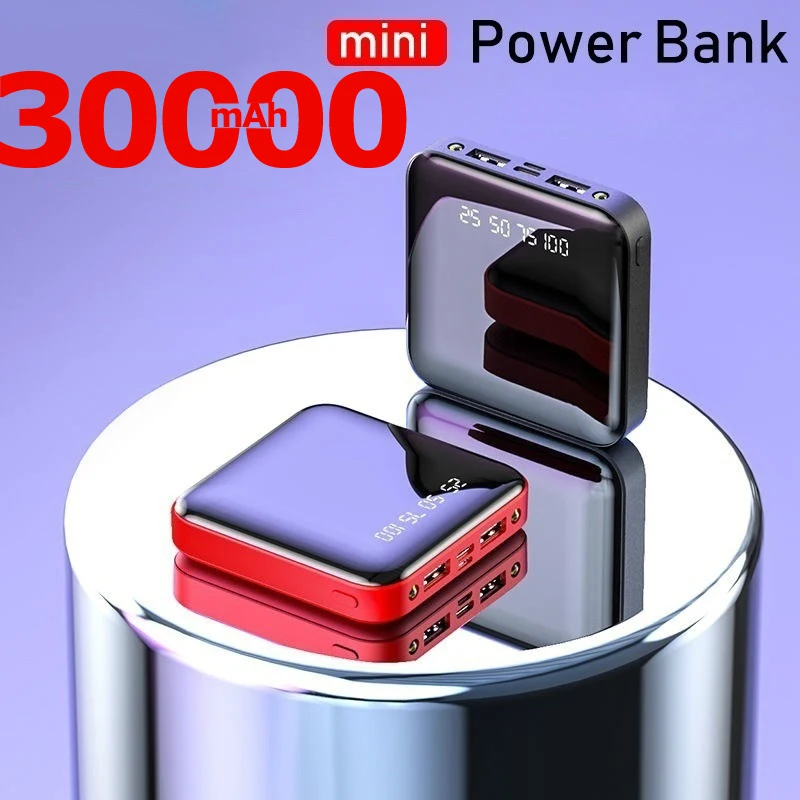 30000 мАч Внешний аккумулятор для смартфона портативный мини внешний Pover Bank