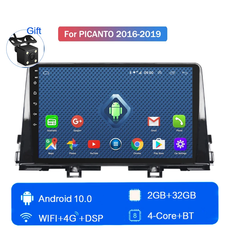 4G LTE Android 10 видеоплеер Авторадио Mirror Link для Kia Picanto 2016 2017 2018 2019 Автомобильная