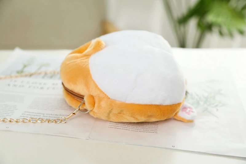 1 шт., 20 см, Kawaii, лиса, плюшевый Кот корги, ягодицы, набивные животные, заполненные стежком, мягкие игрушки, сумка, украшение, подвеска, игрушки для девочек, креативный подарок