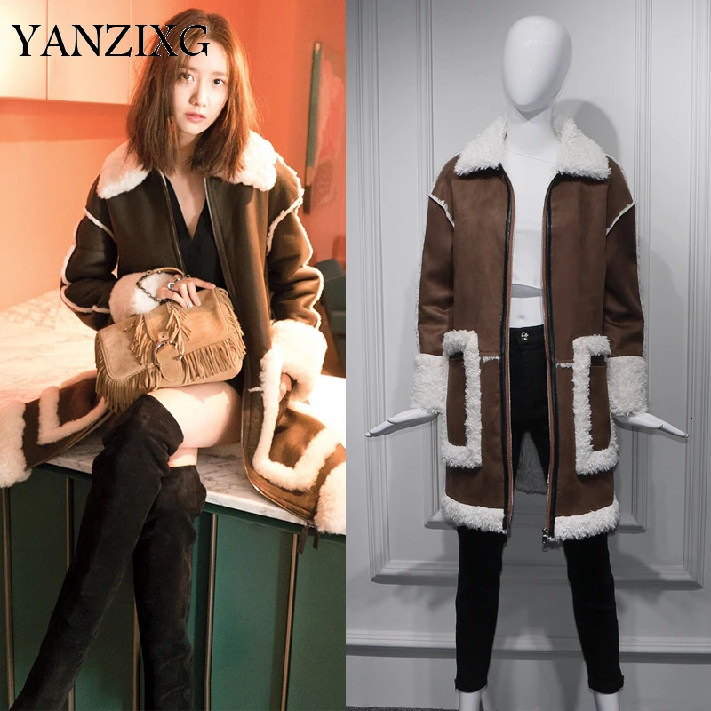 new autumn and winter fashion women coats turn-down collar fur sleeves PU Velvet skin zippers cotton padded coat L839