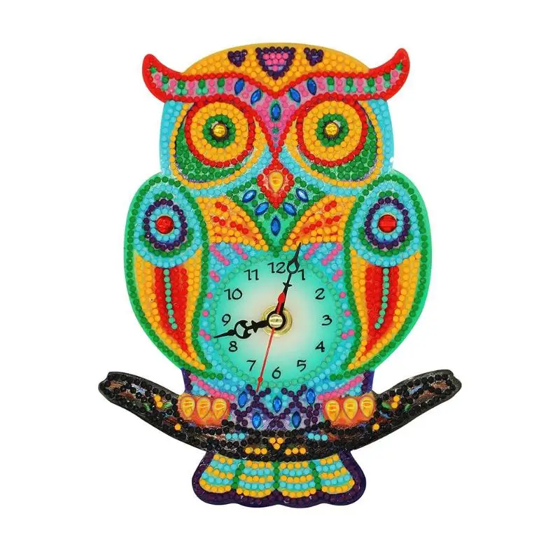 

DIY Wall Clock Diamond Painting Full Special-shaped Drills Embroidery Wall Owl Clock Embroidery Cross Stitch Watch