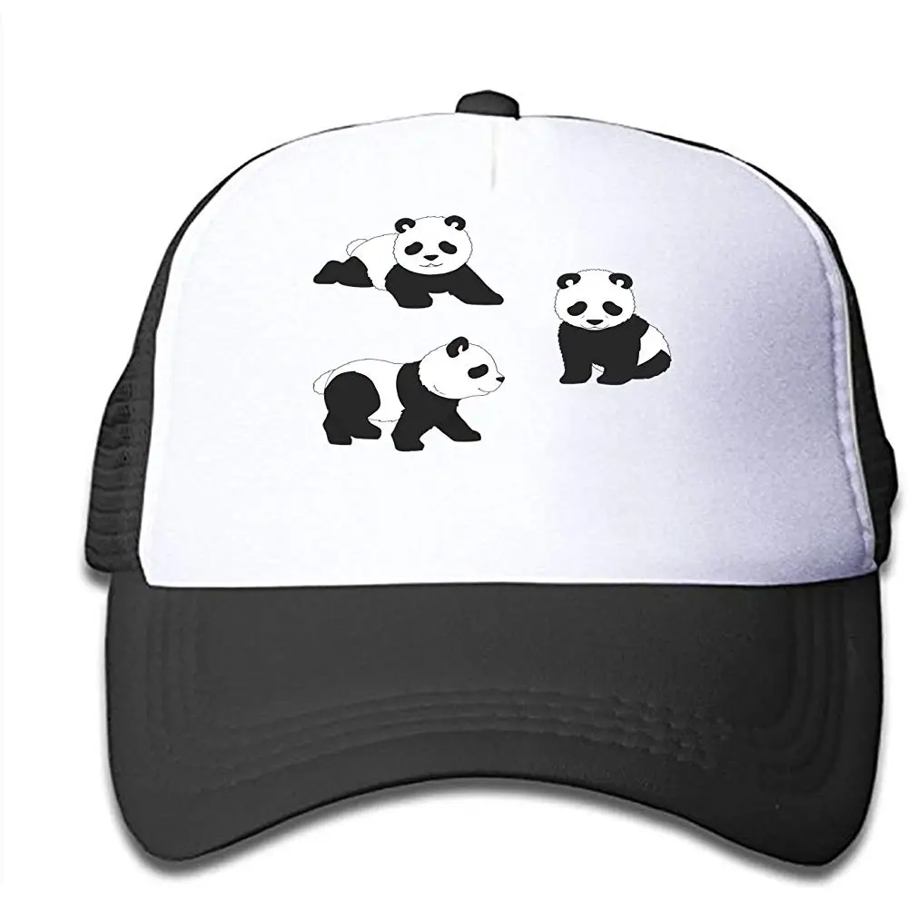 Сетчатая Кепка крошечные панды Дальнобойщик шляпы бейсболки регулируемые для детей малышей