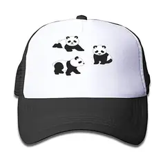 Сетчатая Кепка крошечные панды Дальнобойщик шляпы бейсболки регулируемые для детей малышей