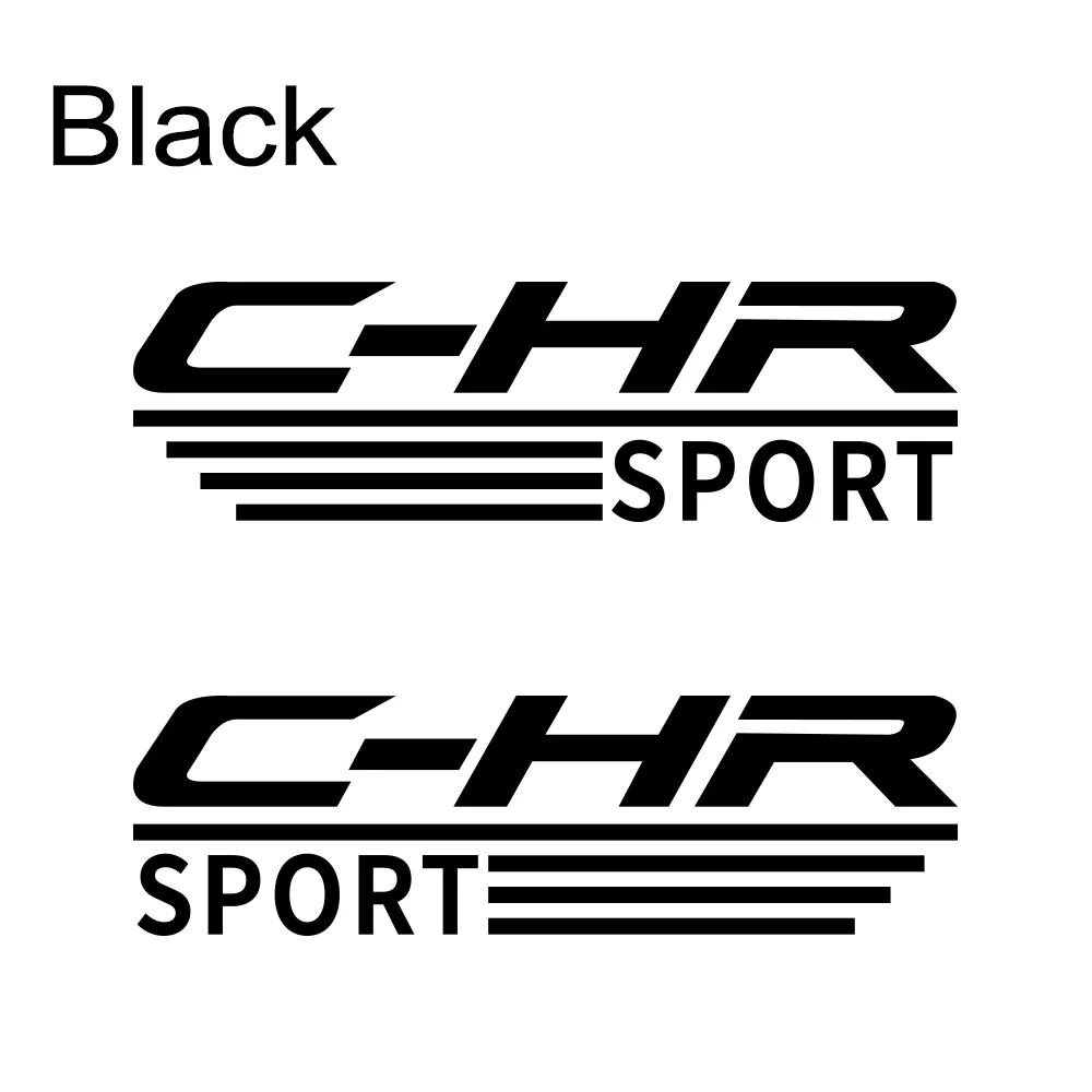 2 шт. наклейки на зеркало заднего вида для Toyota C-HR Sport Styling авто украшение Светоотражающие ПВХ наклейки виниловые автомобильные аксессуары - Название цвета: Black