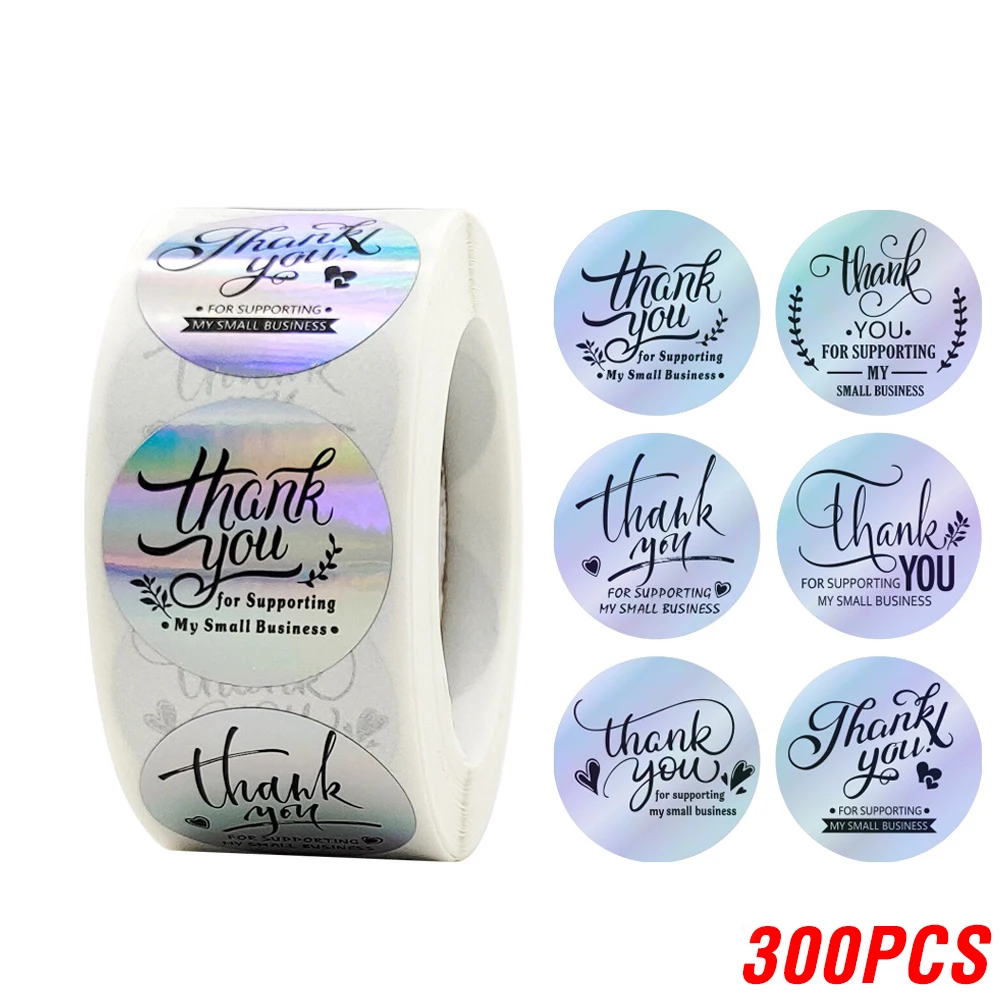 best stamps for card making 100-500pcs Rainbow Laser Thank You Stickers 1inch Small Business Stickers Adhesive Labels for Boutiques Wrapping Supplies ink stamps for crafting Scrapbooking & Stamps