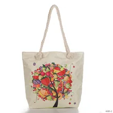 Сумка-тоут для покупок, женские сумки с рисунком ананаса, фруктов, веревки, льняные принты, дорожная сумка, Большая вместительная Холщовая Сумка для покупок