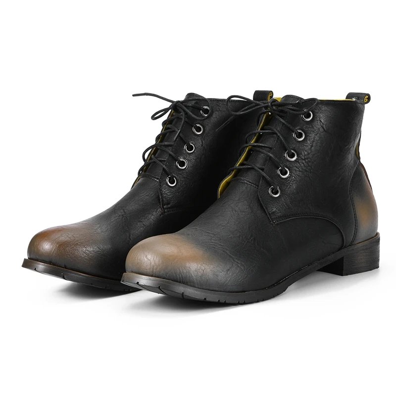 

Plus size 36-48 fashion ankle boots for women round toe lace up low heels ladies prom boots casual autumn winter boots