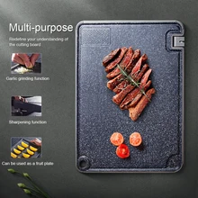 

Double-Sided Cutting Board Multifunctional Antibacterial Mildew proof Plastic cutting board Kitchen Drain Chopping Board Marble