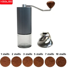 XEOLEO Manual Coffee Grinder High Quality Stainless Steel Grinding Core Portable Coffee Machine Dual Bearing Shaft Design