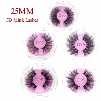 

Wholesale 25mm False Eyelashes Full Strip 3D Mink Lashes Custom Packaging Label Makeup Dramatic Long Natural Mink Lashes