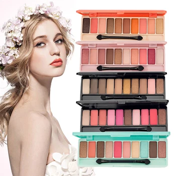 

10 Color Matte Eye Shadow Palette Waterproof Eye Shadow Set High Gloss Pigment Smoke Effect Cosmetics Lasting Nude Tattoo Ink