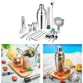

22PCS Cocktail Shaker Bar Mojito Set Beginner Bartender Tools Kit