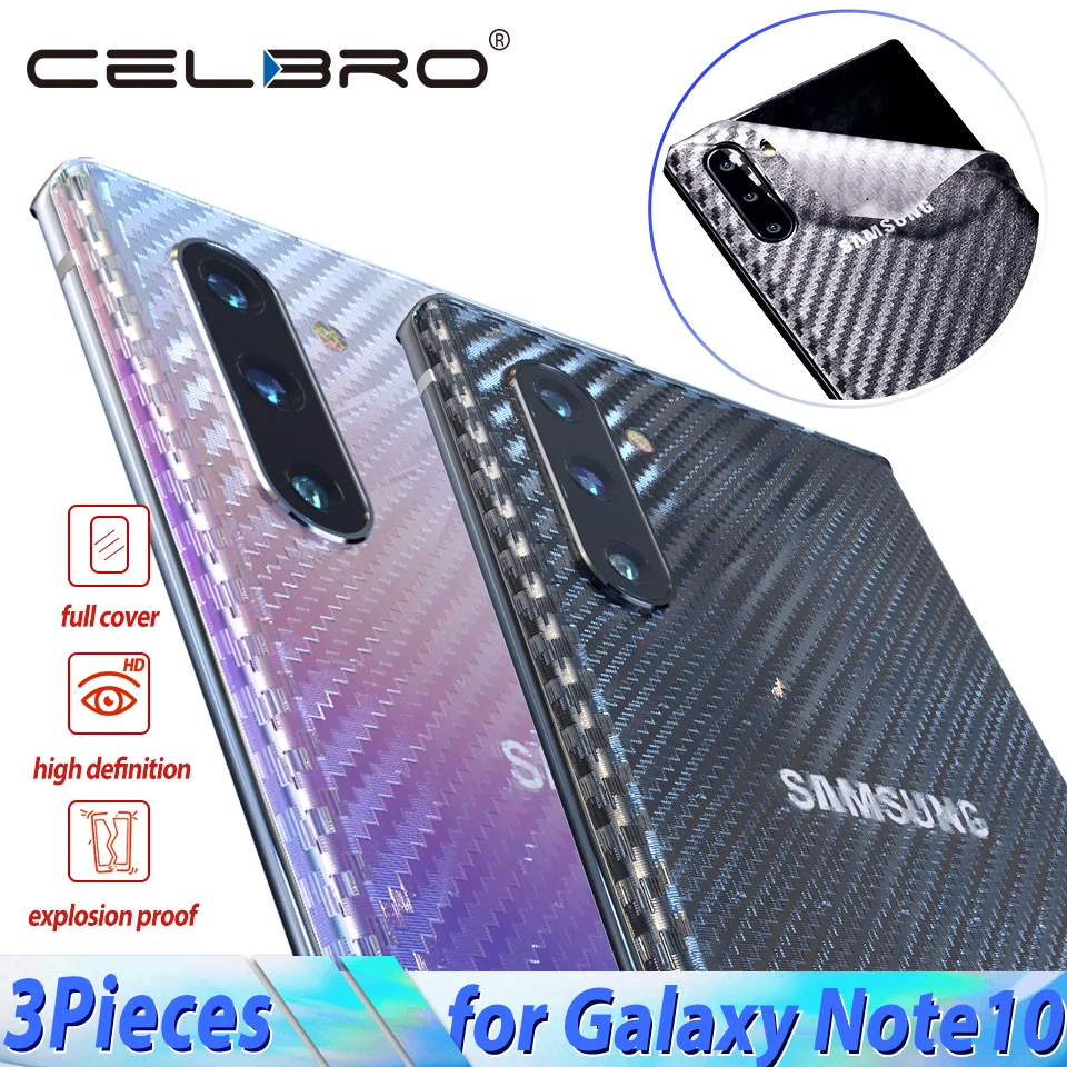 Задняя наклейка из углеродного волокна для samsung Galaxy Note 10 S10 Plus S10e S10+ A50 Защитная мягкая пленка из углеродного волокна для Note 10