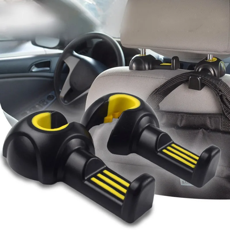 New 2PCS Car Seat Back Hook Headrest Bracket Vehicle Seat Back Hook Universal Fastener Mount Internal Storage