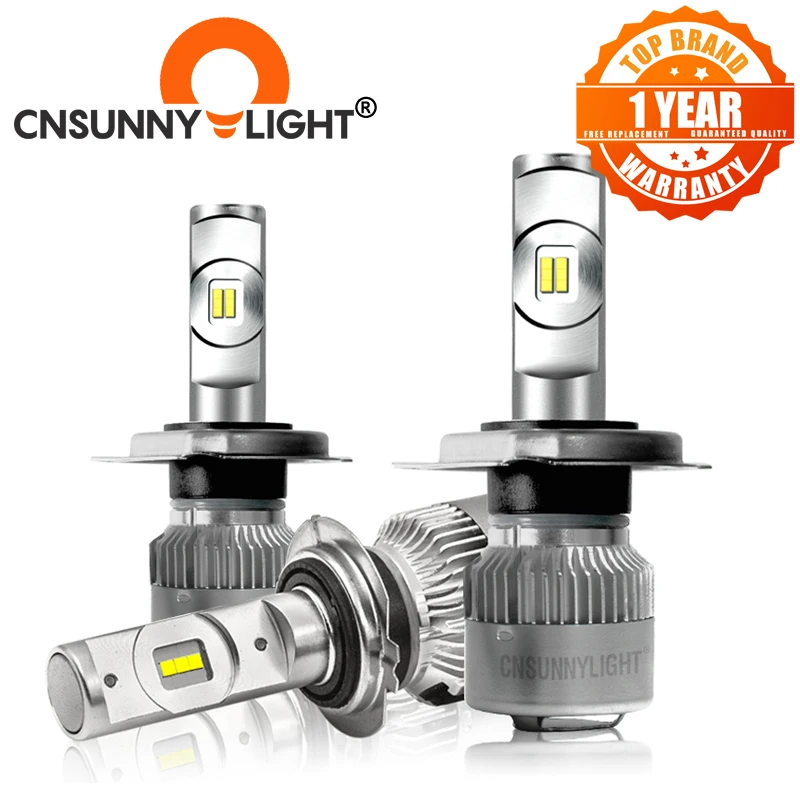 CNSUNNYLIGHT R2 светодиодный налобный фонарь для автомобиля H7 H4 H11/H8 H1 9005/HB3 9006/HB4