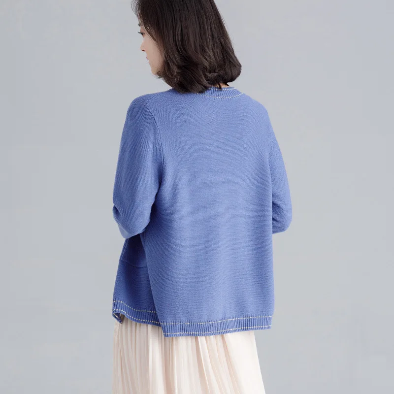 Women Caridgan Sweaters V Neck Solid Causal Knitwear Single Breasted Casual Knit Cardigan Outwear Winter Jacket Coat AA4996